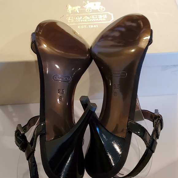 Coach Lucile Black Patent Leather Sandal - Picture 7 of 8